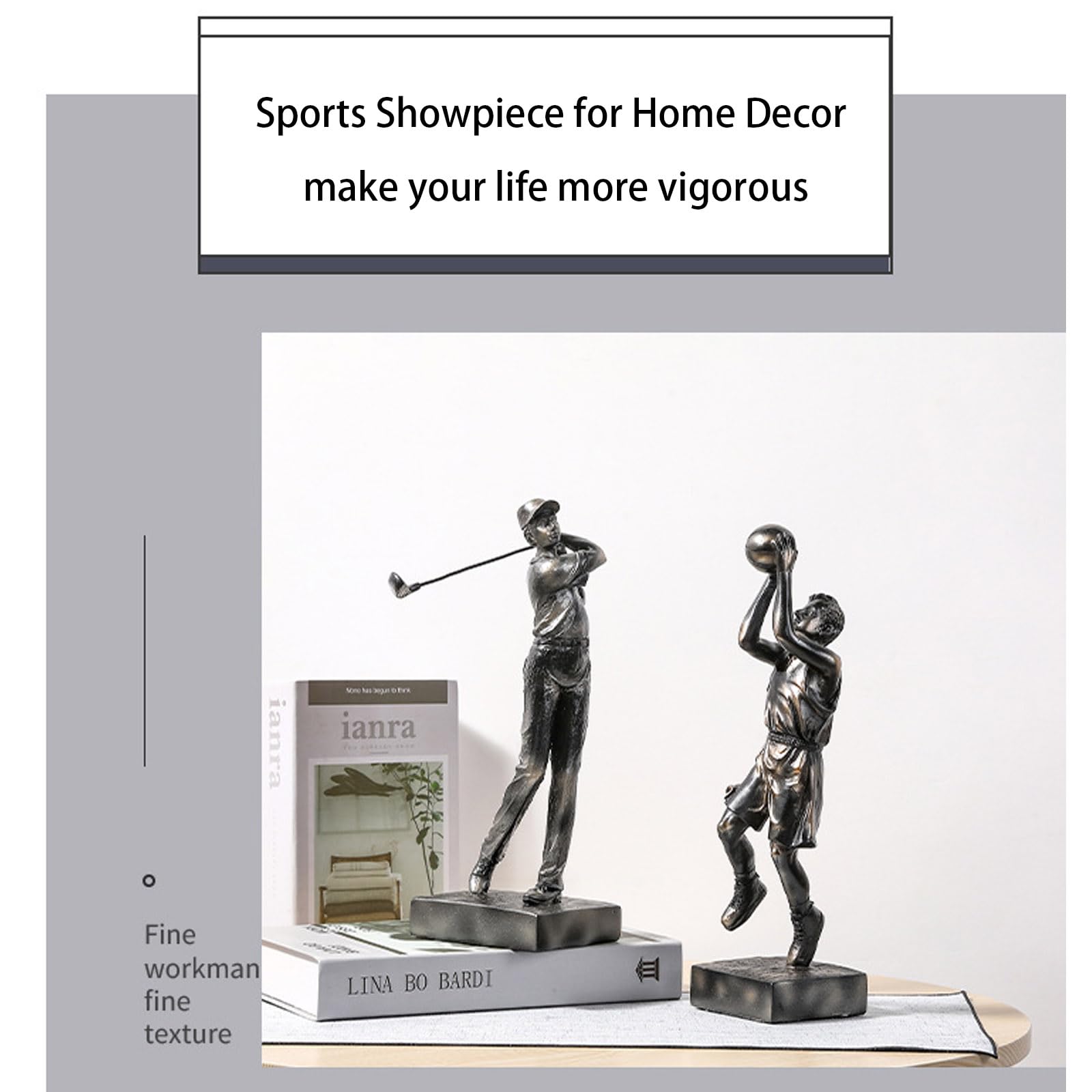 Basketball Schreibtisch Deko - Sitzender Basketball-Spieler Figur | Sport Dekoration Für Fans