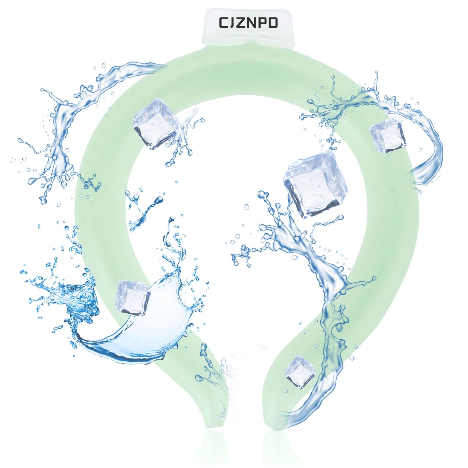 CJZNPD Neck Cooler Ice Cold Ring, Wearable Body Cooling Tube for Heat and Hot Weather, Ice Collar for Outdoor Workers, Sports, Relief from Hot Flashes Or Fever,Reusable Body Cool Wraps (Green)