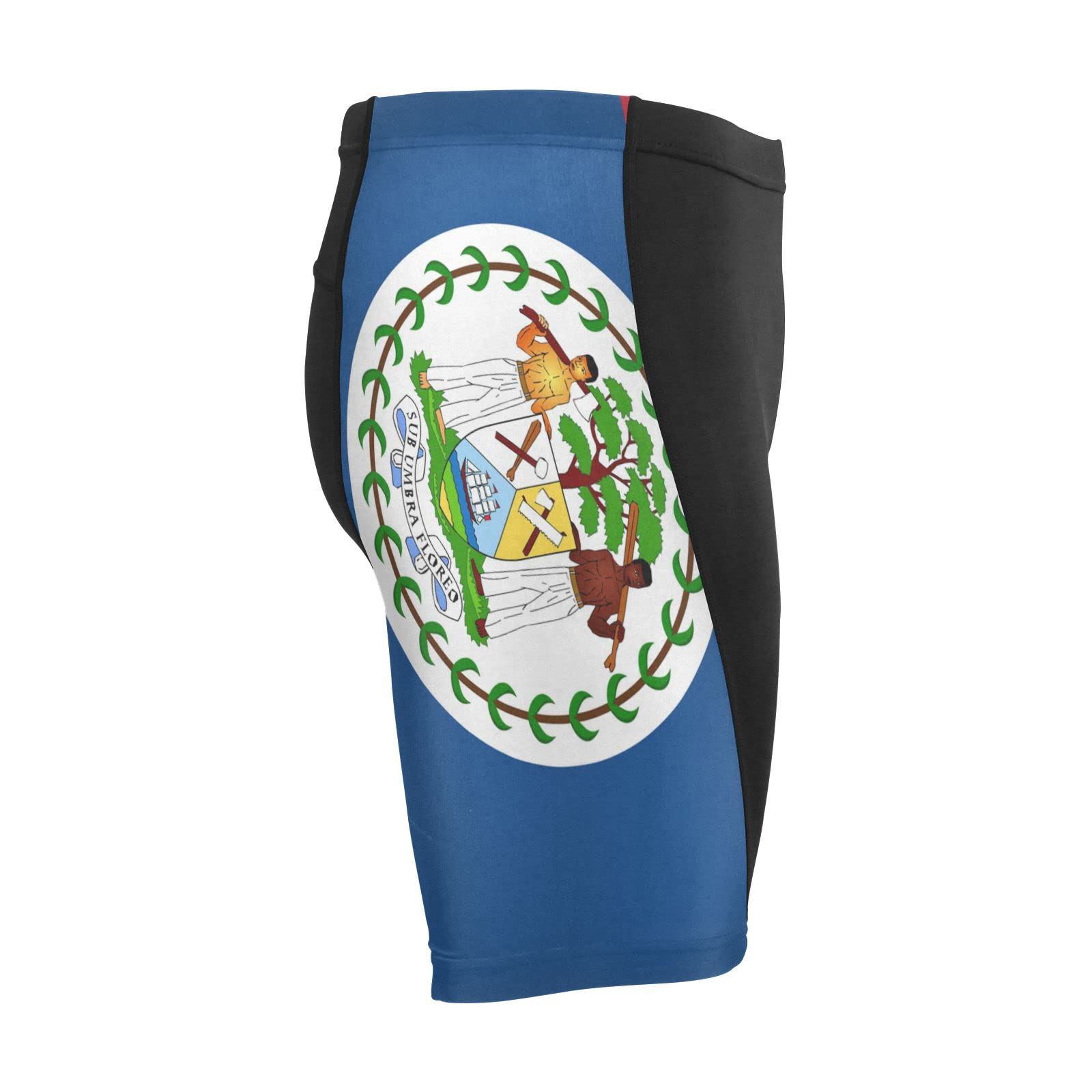 Belize Flag Men's Bike Shorts Padded Cycling Bicycle Biking Shorts Tight Multicolor