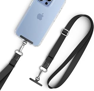 [Lamicall] スマホ ストラップ 首掛け 長さ調節 : 落下紛失防止 10kg耐荷重 回転可能 両手解放 携帯ストラップ ステンレス製