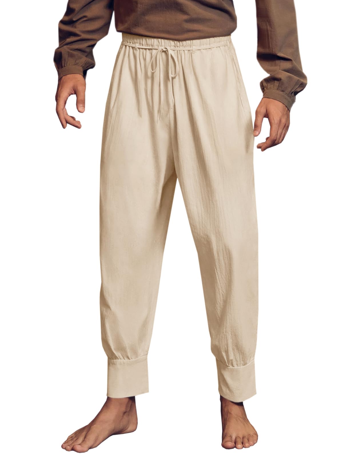 Mens Medieval Renaissance Pants Viking Pirate Mercenary Gothic Costume Cosplay Navigator Trousers