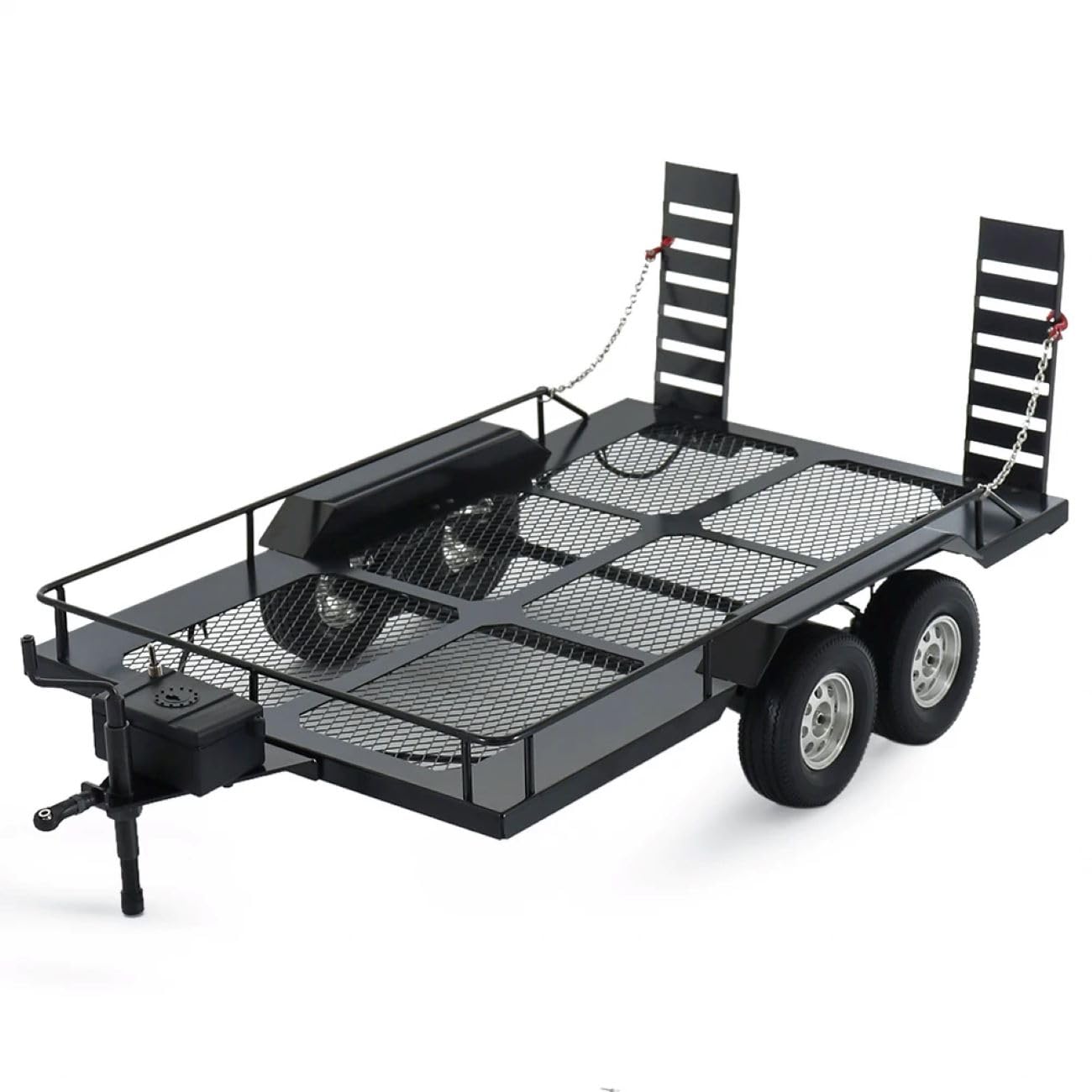 RC Trailer 1/10 Scale Metal Truck Trailer Kit for Crawler Axial SCX10 D90 Wrangler TRX4 TRX6 Redcat GEN8