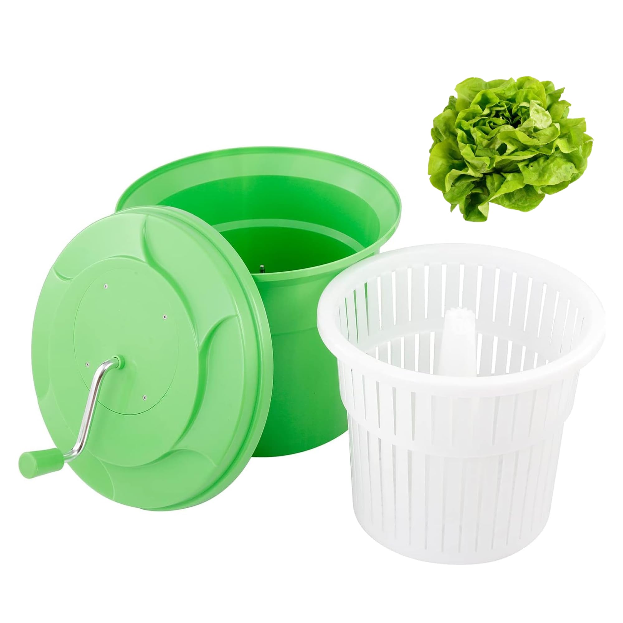 Générique Essoreuse à Salade Professionnelle 12L - Plastique Robuste - Dimensions 33 x 45,5 x 24 cm - Essorage Manuel Facile et Rapide