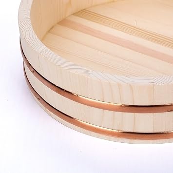 Large Wooden Mixing Bowl Sushi Oke Rice Tub Hangiri 60cm 23.6-Inch Diameter
