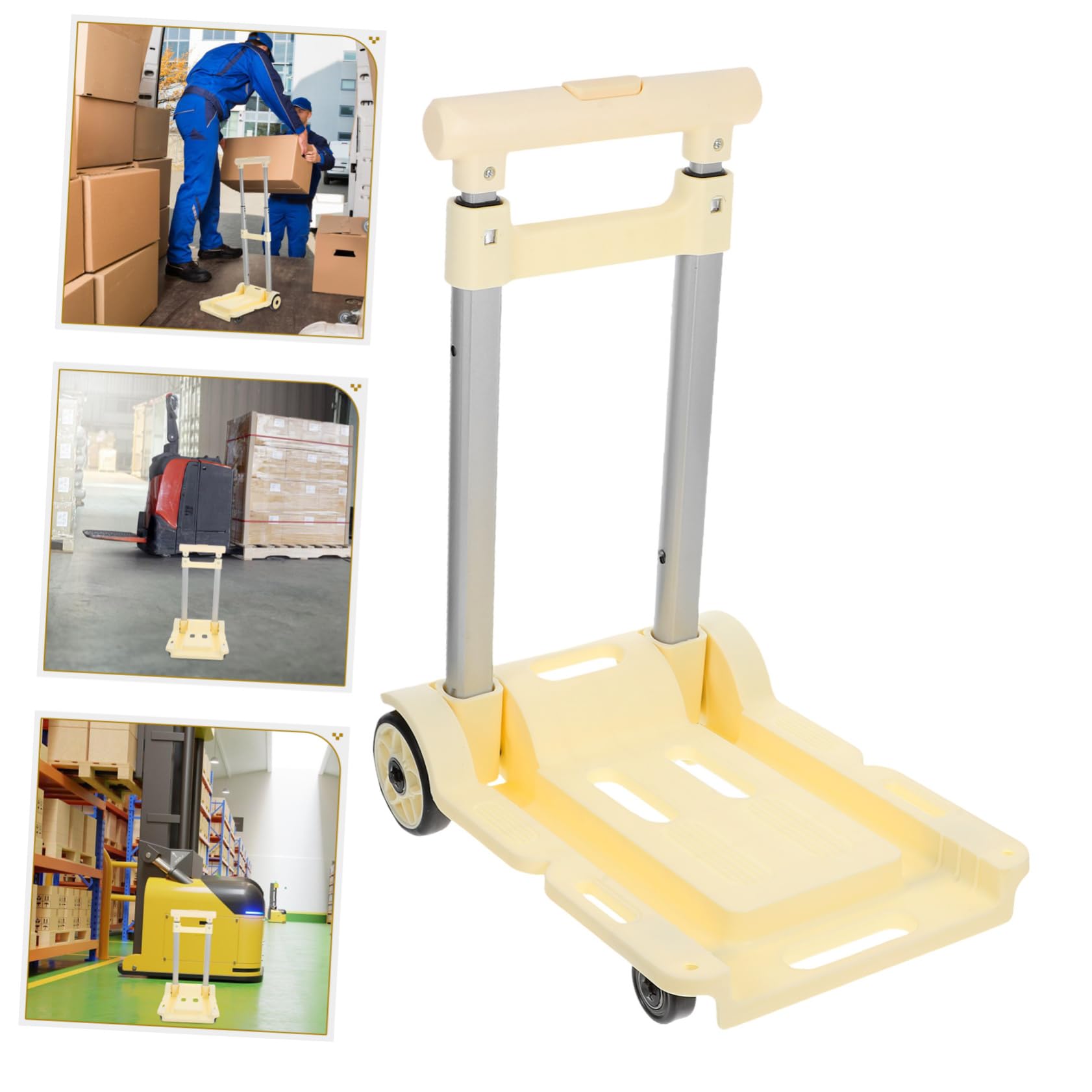 Gatuida Carrello Pieghevole con Ruote per Seggiolino Auto Carrello per Viaggio Leggero con Ruote Omnidirezionali e Utilità