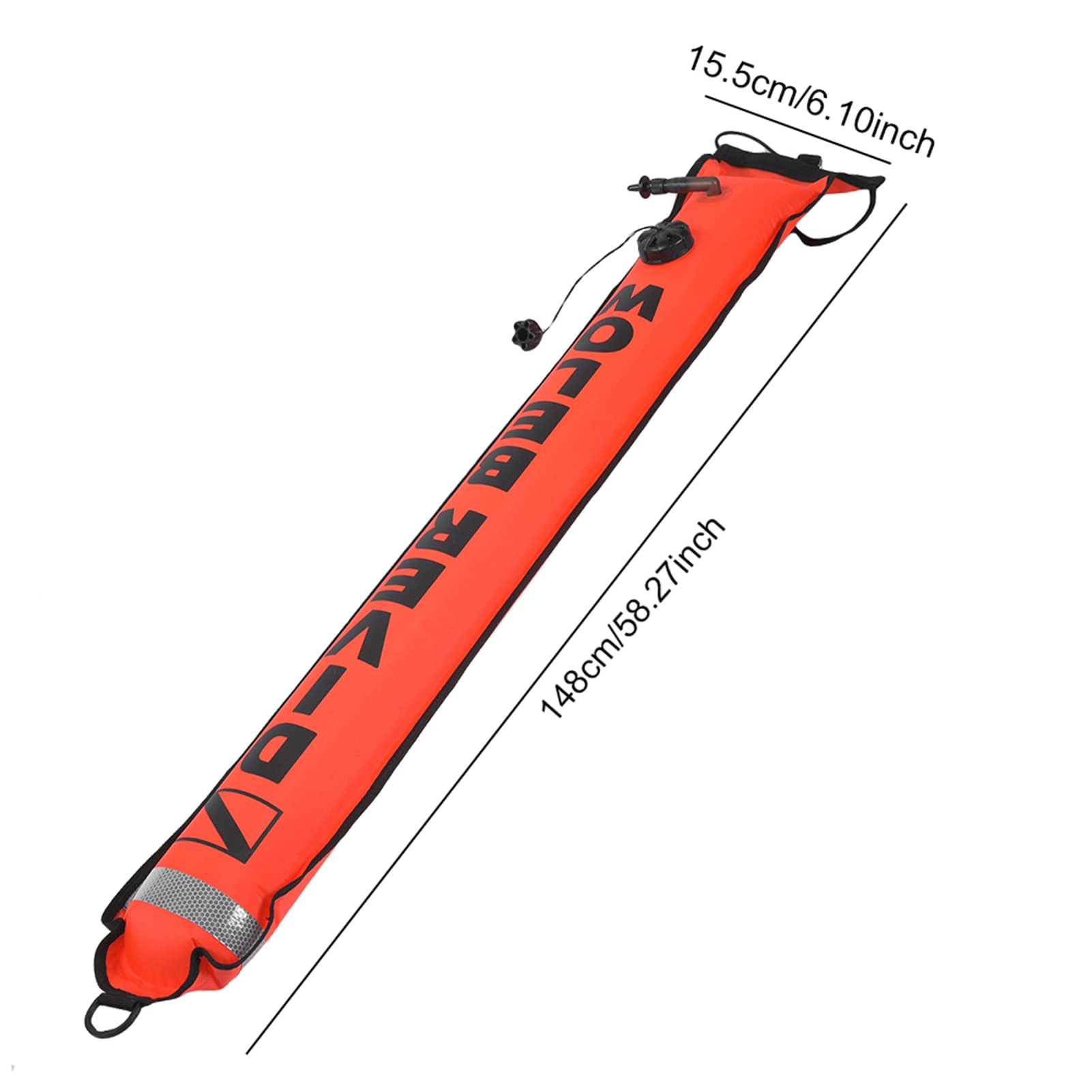 Qcwwy Diving, Marker Buoy Tube Diving Marker Tube Good Sealing Performance for Mark Position for Diver Diving Marker (Red)