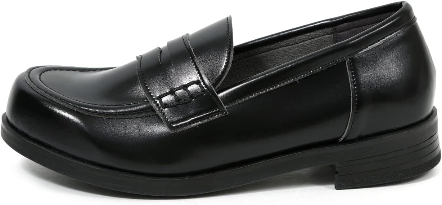 [アキリコ] P.LOFERS 日本製 ローファー やわらかフェイクレザー シンプルデザイン ベーシック 抗菌防臭消臭素材フェルマーレ 22cm～26.5cm 対応