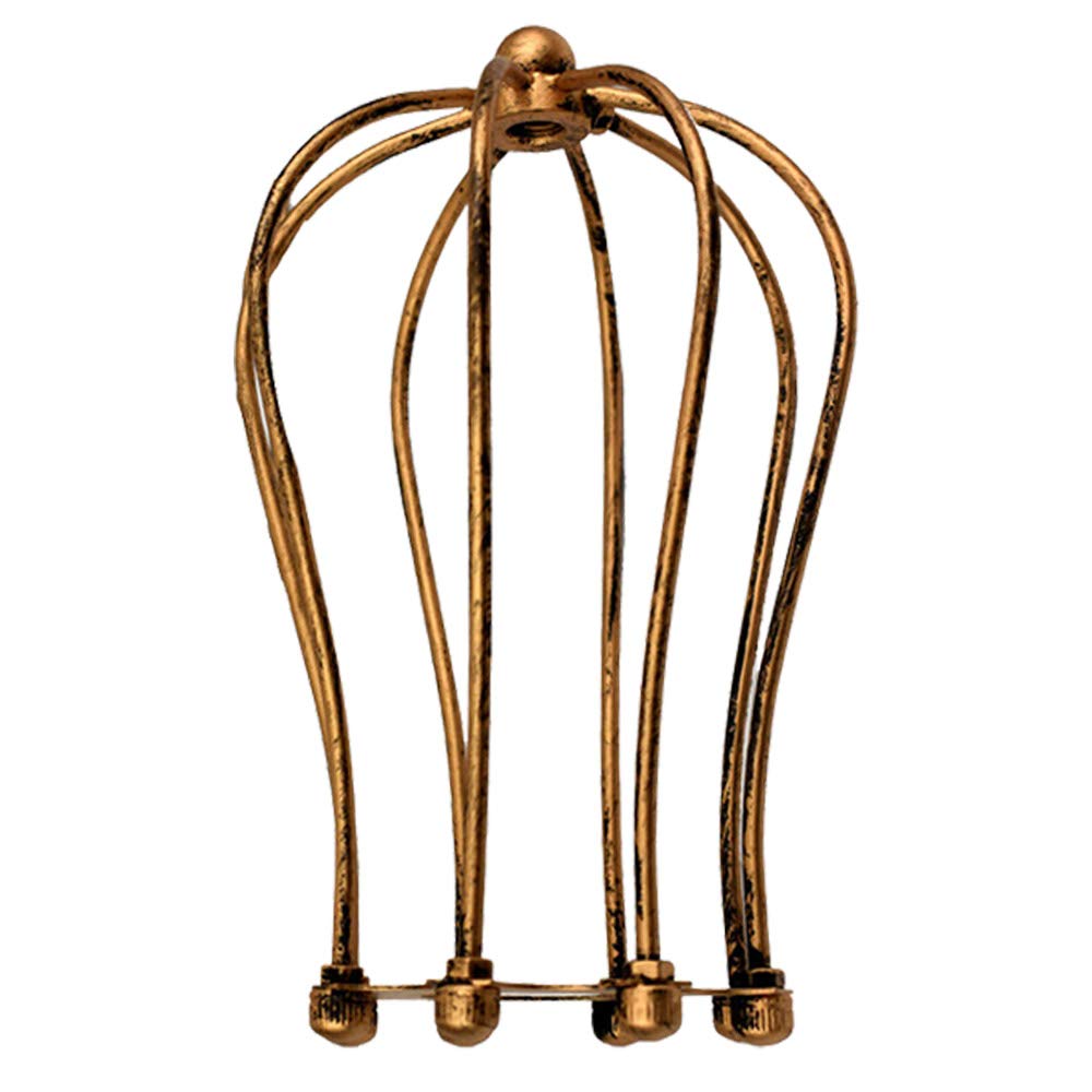 Ledsone Copper Modern Metal Adjustable Easy Fit Wire Cage Lampshade Bulb Guard Pendant Lighting Fixture, Ceiling Pendant Wire Cage Light Shade For Living Room, Bedroom (, Balloon Cage)