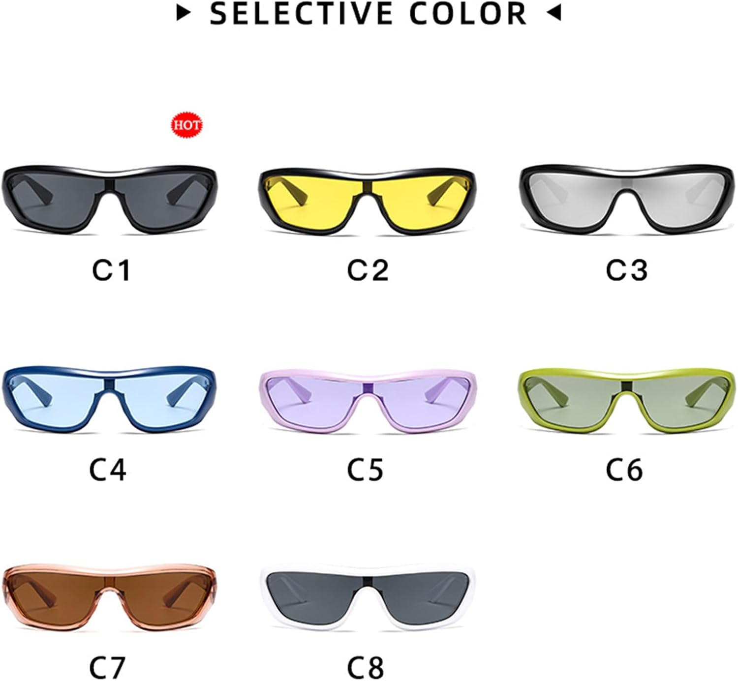 willochra Oversized One Piece Sunglasses For Women Men Fashion Vintage Shield Sun Glasses Y2K green Eyewear UV400 Goggles - Image 4