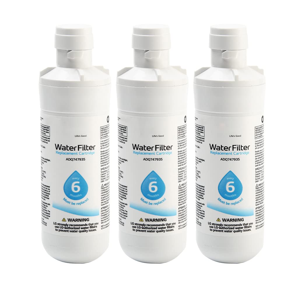 LT1000p - Filtro dell'acqua di ricambio, ricambio per frigorifero e casa, filtro originale per acqua e ghiaccio (3 pezzi)