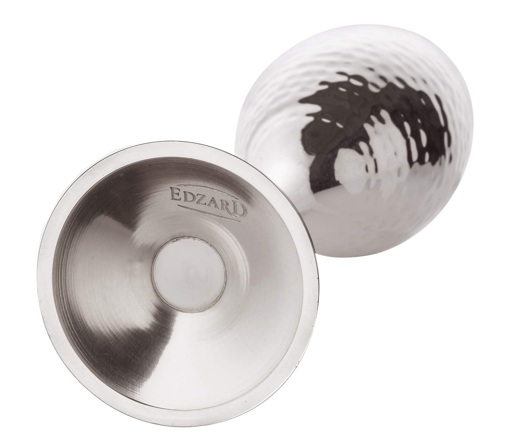 EDZARD Set di 2 calici da spumante Dodo, placcati in argento, martellato, altezza 23 cm, capacità 200 ml