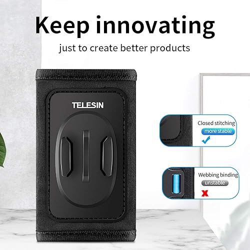 Miniatura 2 de TELESIN Soporte de correa de hombro para mochila con almohadilla de hombro ajustable y gancho en J sistema de fijación para GoPro Hero 11 10 9 8 7 6