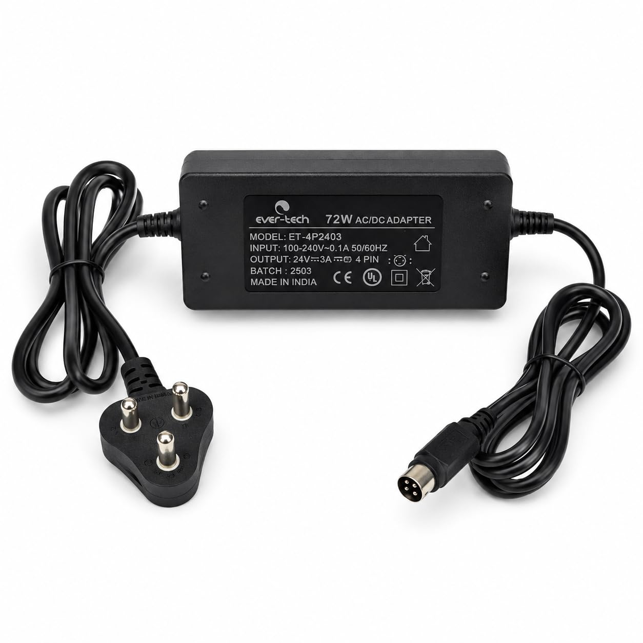 Evertech Thermal Printer Adapter Power Supply Charger, Compatible with POS Receipt Printers (4-Pin)-image-45