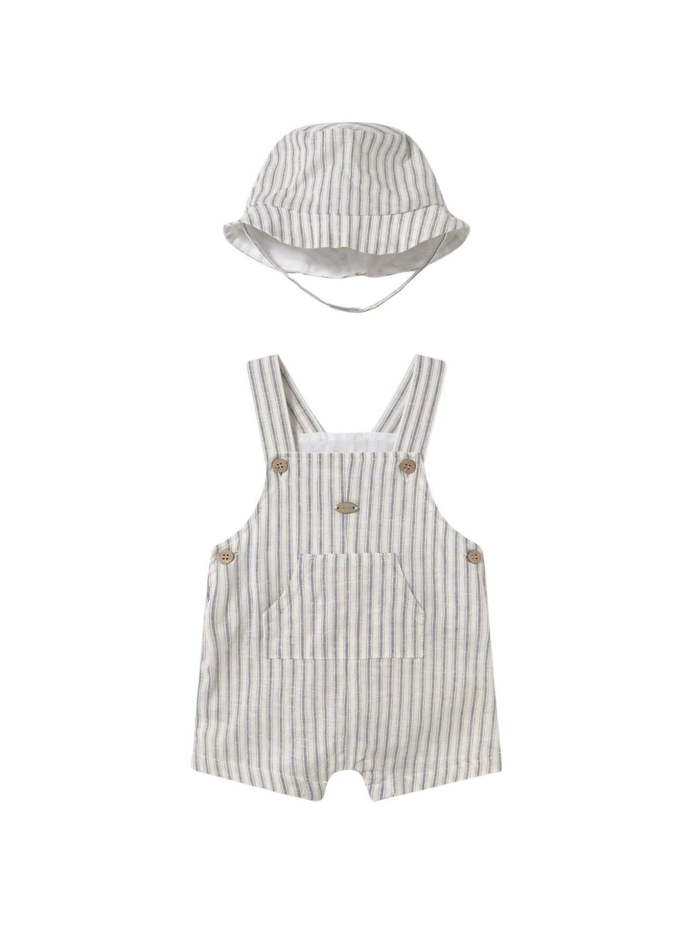 Mayoral Peto y Gorro para bebé niño Natural