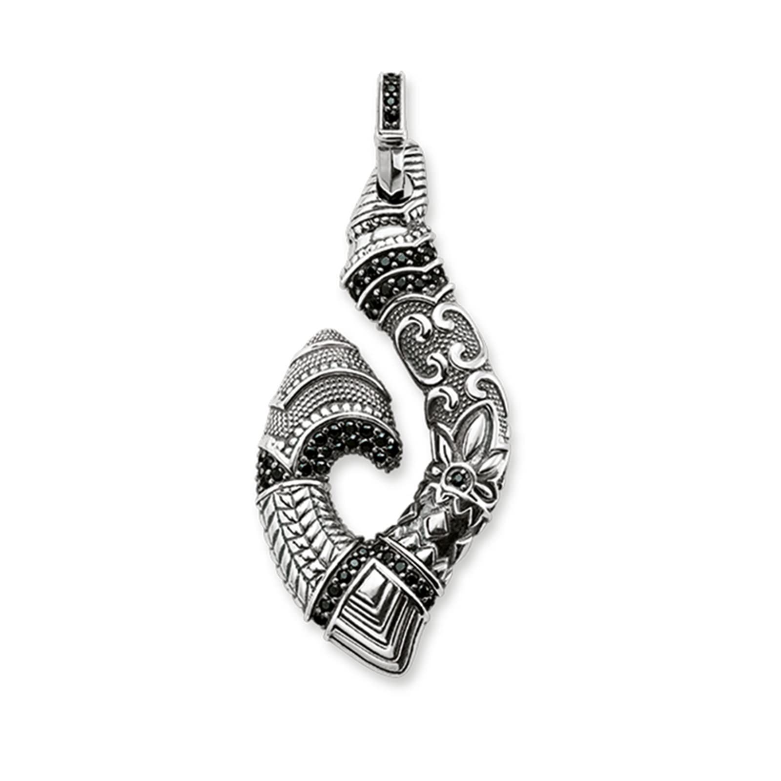 GOKSOY Men's Pendant, Hook Maori Pendant 925 Sterling Silver Pendant Ethnic Vintage Jewelry Europe Gift For Woman Men