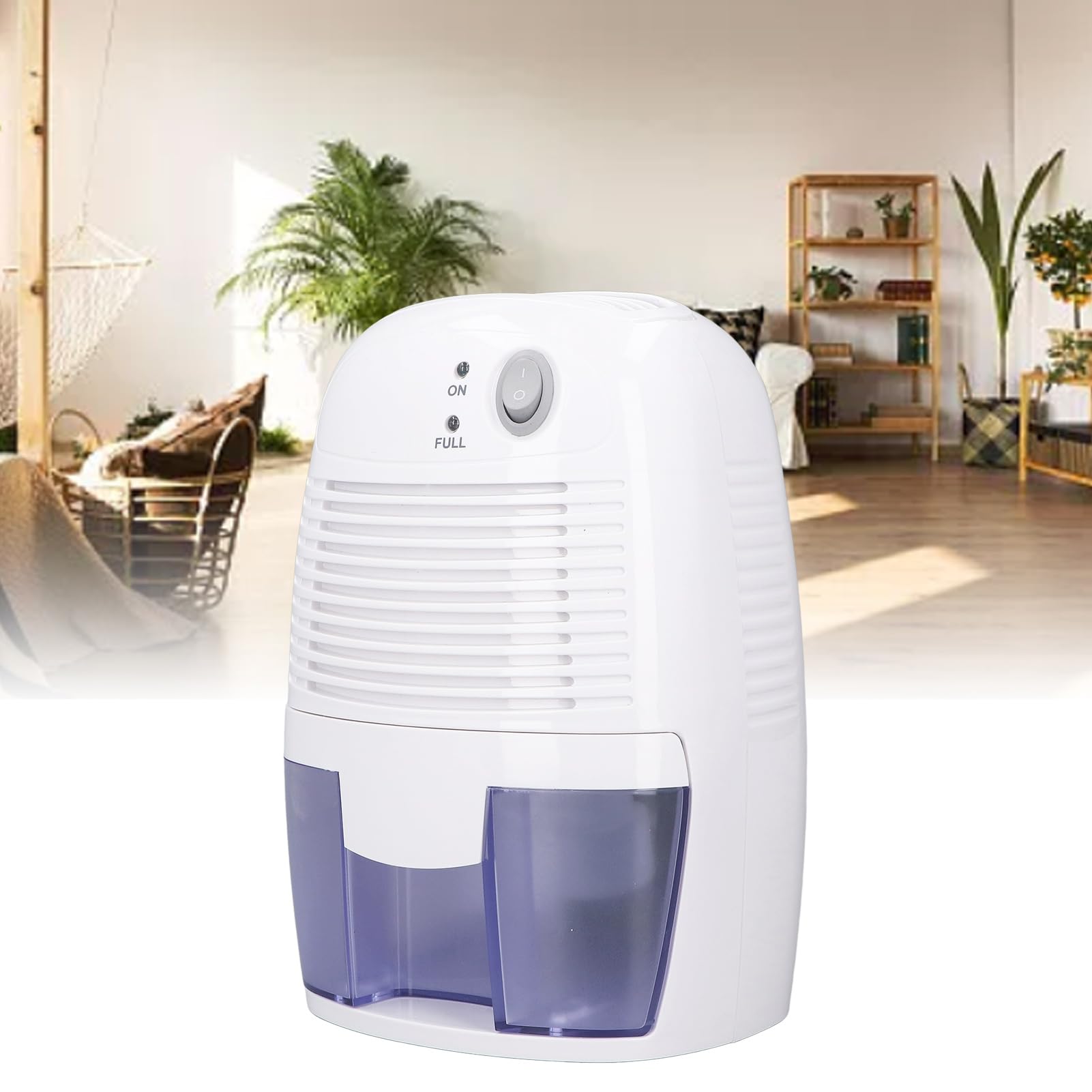 Déshumidificateur Mini USB, Contrôle Intelligent Arrêt Automatique, Silencieux pour Chambre Bureau, Réservoir 500 ml, Idéal Maison Camping Car Salle de Bain Armoire
