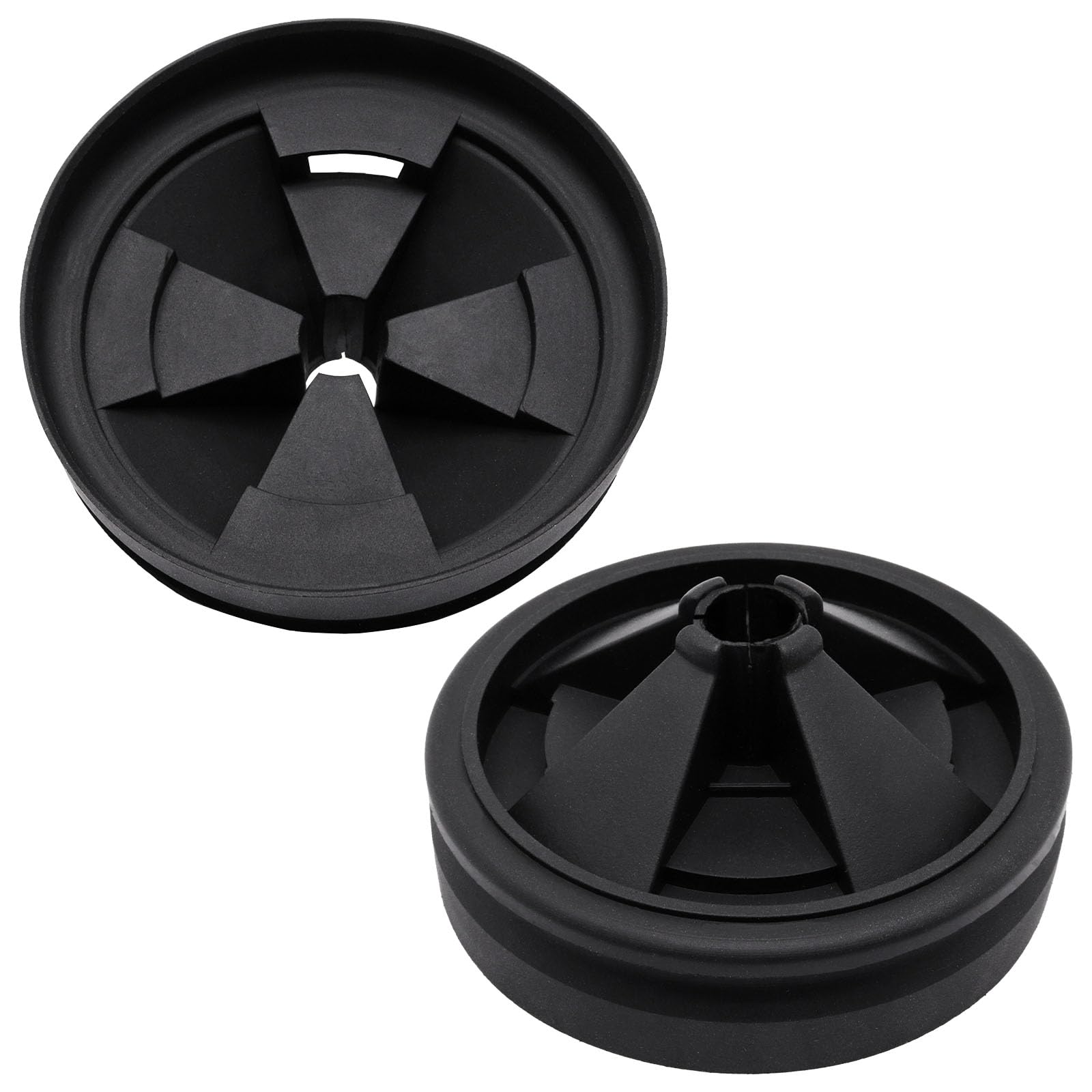 2 Packs 3 3/8" Garbage Disposal Splash Guard, Quiet Garbage Guard Disposal Drain Cover Garbage Disposal Rubber Drain Insert Collar Drain Plugs Sink Splash Guard QCB-AM Replacement