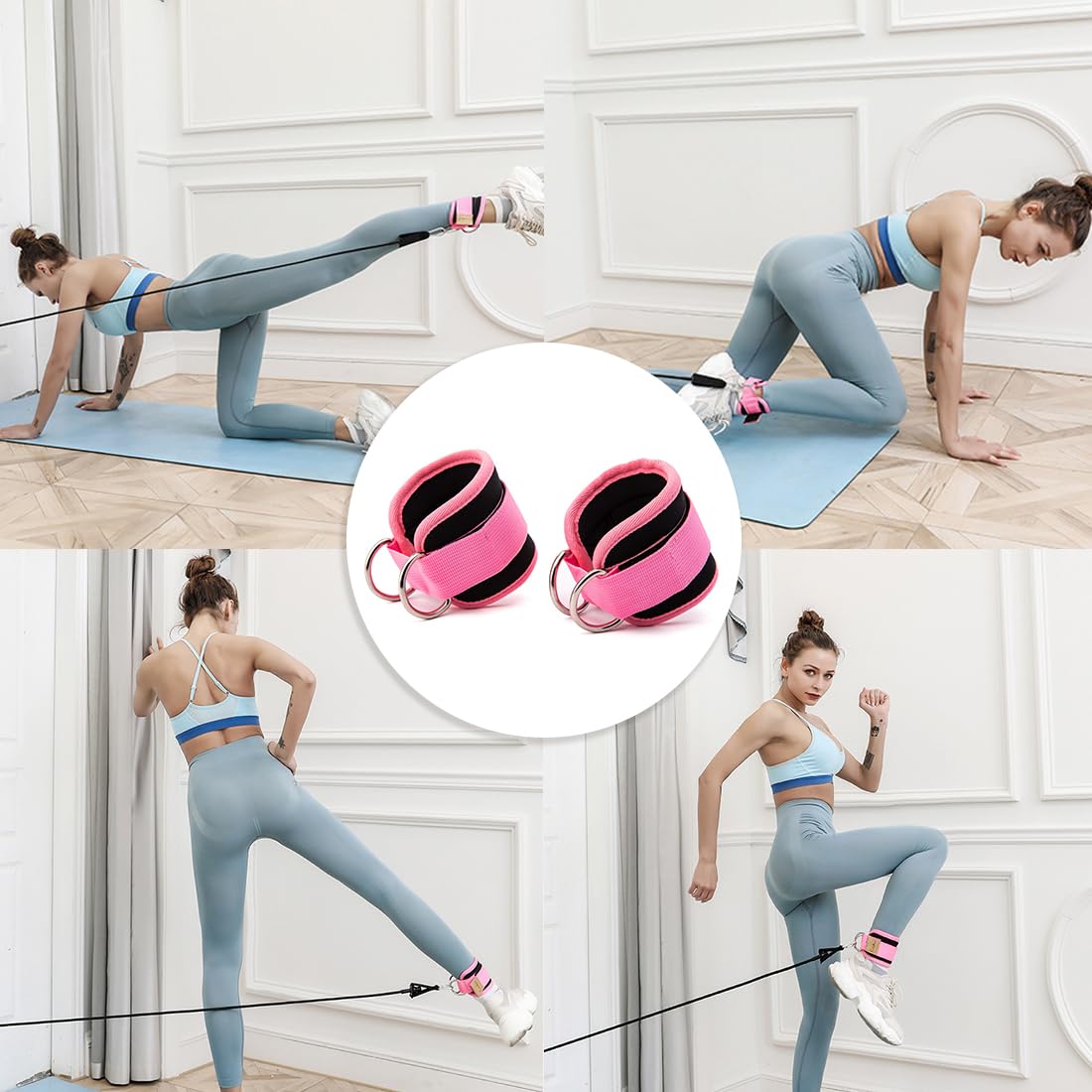 Cavigliere Imbottite Con Anello A D Per Cavo – Allenamento Muscolare E Fitness Professionale