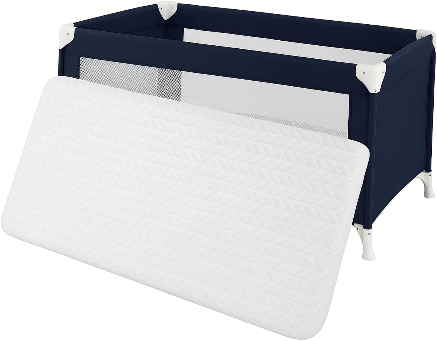 A ATH COLLECTION Quilted Polypropylene Foam Cot Mattress Extra Thick & Breathable for Babies and Toddlers Cot Bed Mattress Removable Washable Cover 90X52X5cm