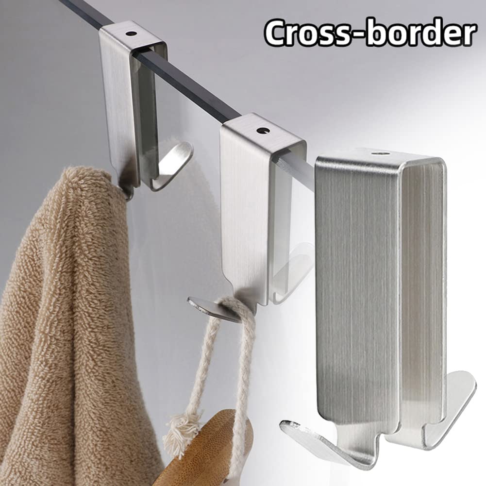 Shower Towel Hooks For Glass Stainless Steel Double Side