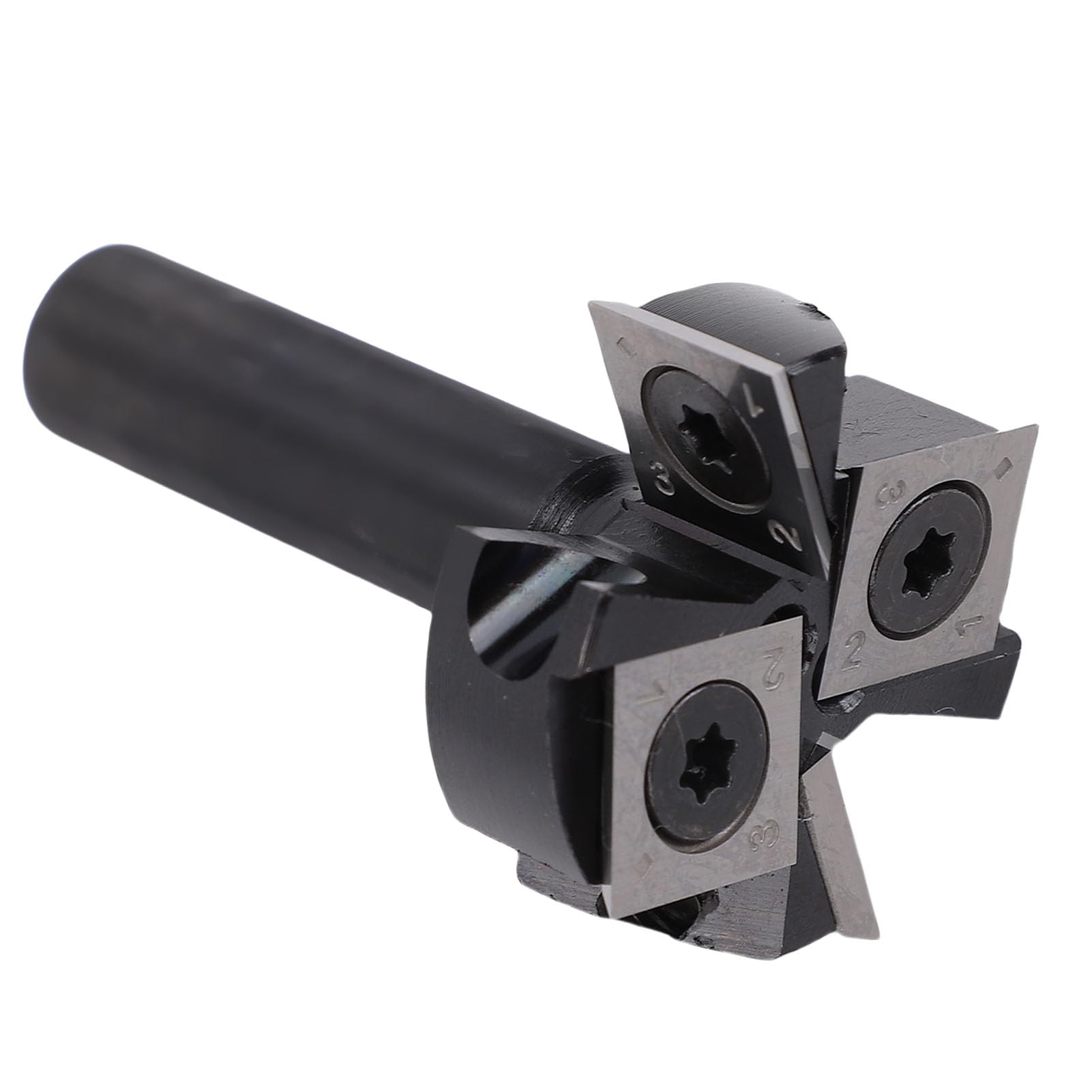Punta per Fresa per Superficie in Carburo, Gambo da 1/2 Pollice, Diametro per Scanalatura 1-1/2 Pollice, con Inserti Intercambiabili per Livellamento di Scanalature per la
