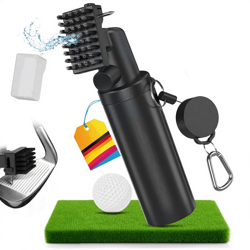 Cepillo Limpiador de Palos de Golf con Botella 118ml para Ranuras U y V