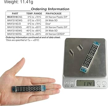 Amazon.co.jp: DEVMO 4個 8桁 7セグメントモジュール MAX7219 8