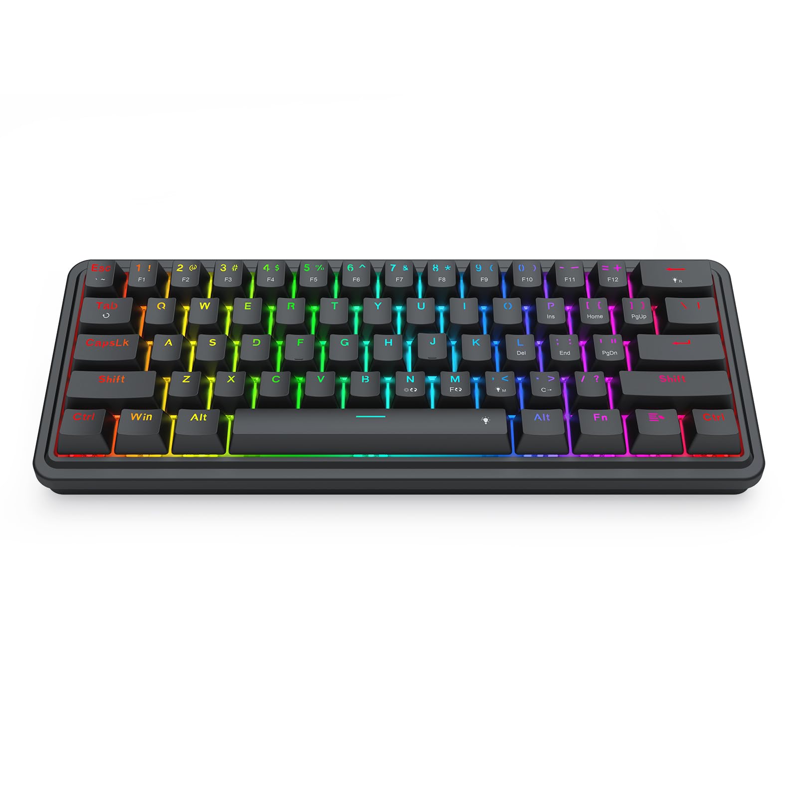 Redragon K722 Teclado Gaming RGB Gasket 60% Cableado 61 Teclas Hot Swap