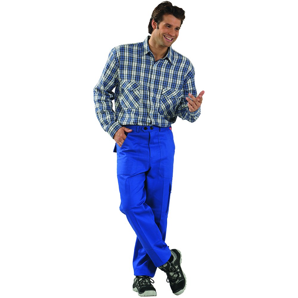 Planam Pantalon cargo BW 290 pour homme, bleu bleuet taille 94