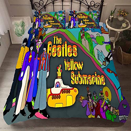 Beatles Housse de Couette 200×200 cm – Parure de Lit Adulte avec Fermeture Éclair, Parure Housse Couette 2 Personnes… - Les Beatles, Paul McCartney, John Lennon, RIngo Starr, George Harrison Beatles Housse de Couette 200x200 cm - Parure de Lit Adulte avec Fermeture Éclair, Parure Housse Couette 2 Personnes…