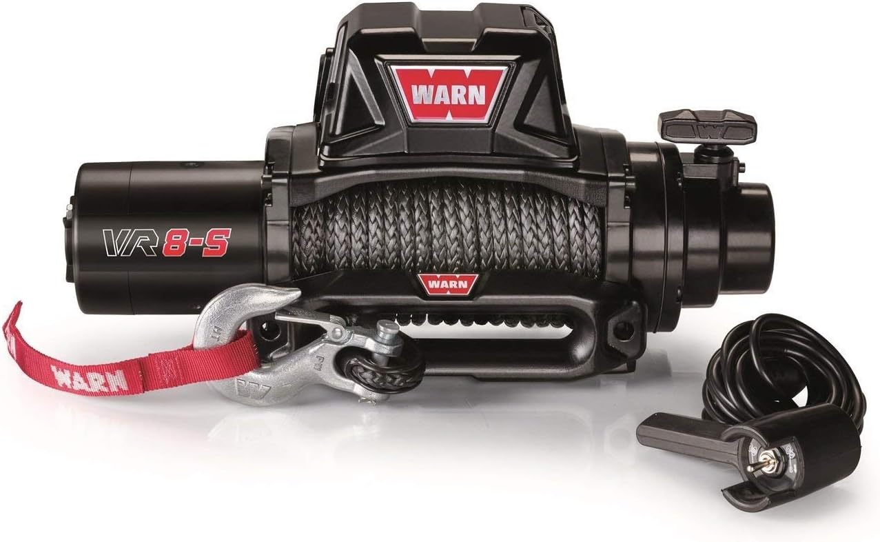 WARN 96805 8000 lb. VR8-S Winch (w/ Synthetic Rope)