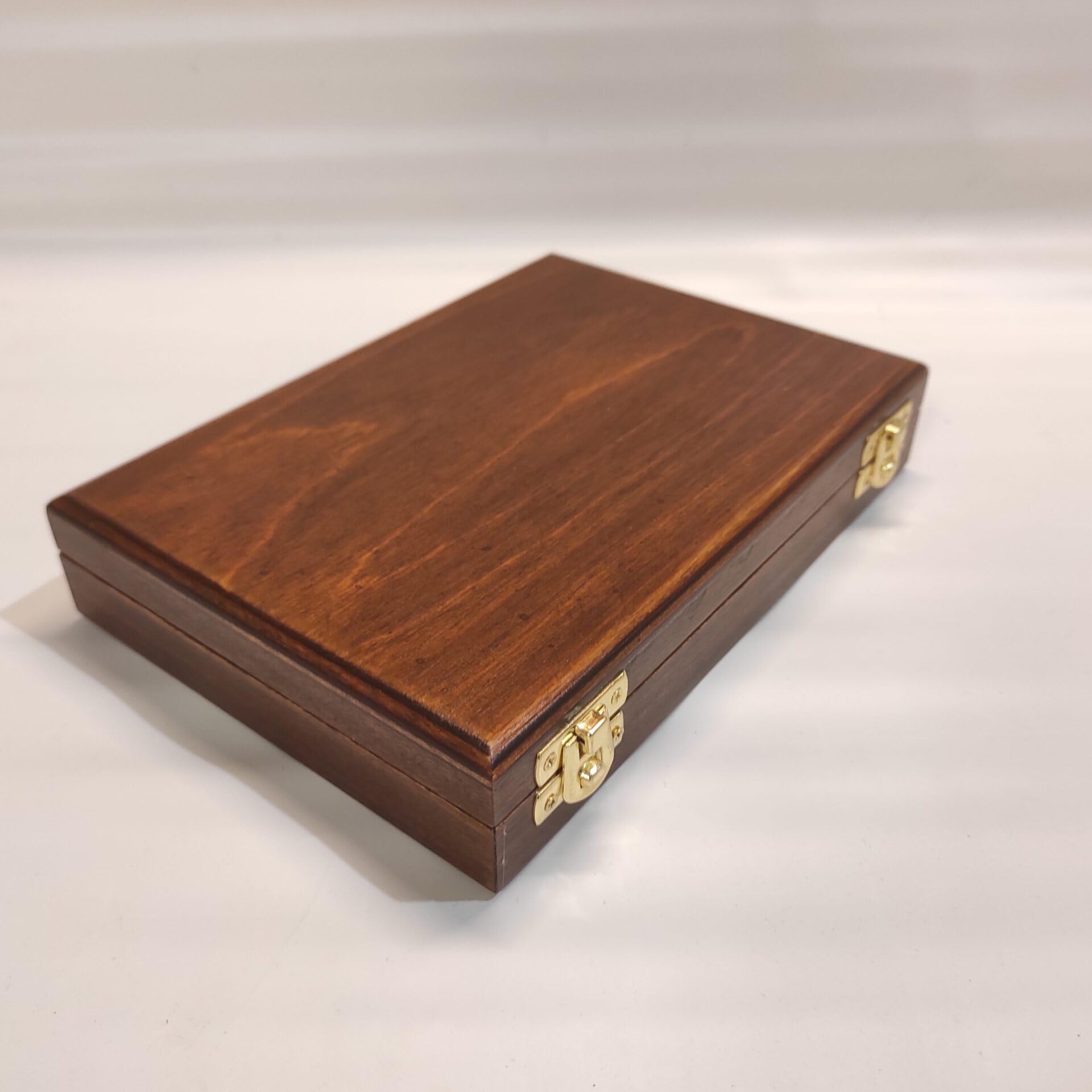 Caja para monedas de colección 6 compartimentos 50x50 mm, madera y terciopelo, numismática artesanal hecha a mano, numerada con certificado de autenticidad