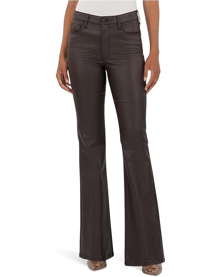 KUT from the Kloth Ana High-Rise Fab Ab Flare-Baby Dn All Over - Main View