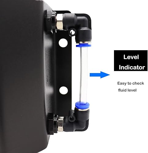 Miniatura 9 de Peopop - Depósito de tanque de agua universal de aluminio de 1 litro para rebosar de refrigerante de expansión de rebosamiento de refrigerante