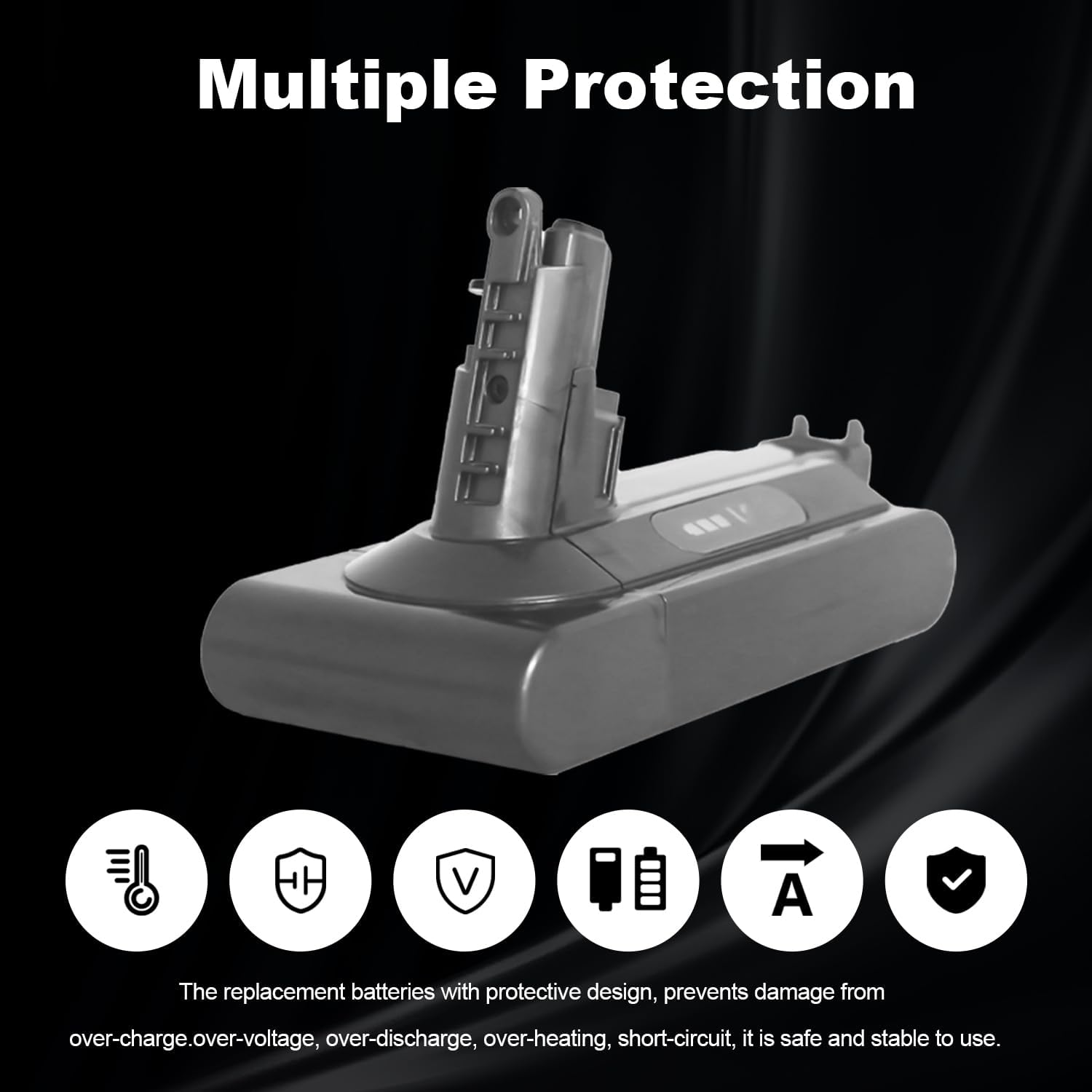 6000mAh 25.2V V10 Battery Replacement for Dyson V10 SV12 Battery V10 Animal V10 Absolute V10 Fluffy V10 Motorhead Cordless Stick Vacuum Cleaner (NOT FIT SV10)