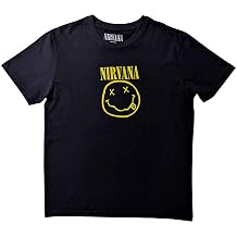 Nirvana T Shirt Flower Sniffin Band Logo Nevermind New Official Men's Black Size M, Black