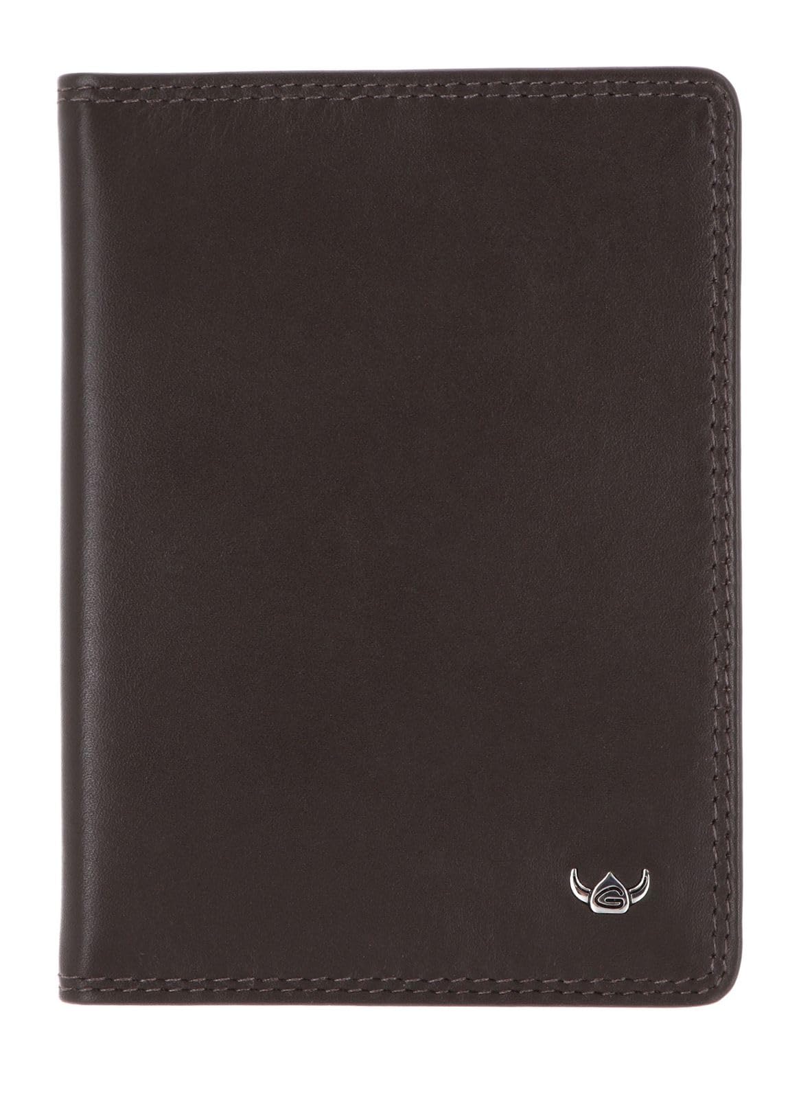 Golden Head Polo RFID Protect ID Wallet, ciemnobrązowy, Einheitsgröße, Klasyczny, elegancki z charakterystycznymi podwójnymi szwami.