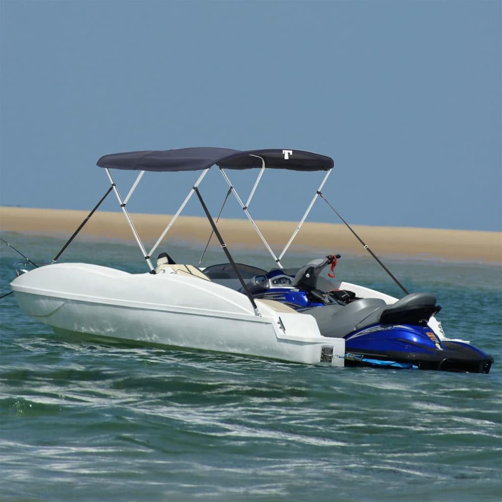 vidaXL Toit Bimini à 3 arceaux parois en Maille 183x(170-182) x137 cm