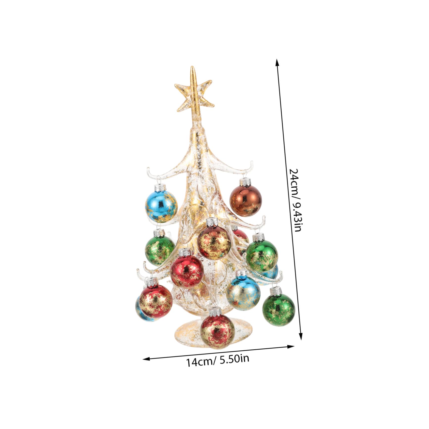 Árbol de Navidad de Grande Amarillo Adorno DIY Resistente para Escritorio Decoración Navideña Versátil con Festivos para Hogar