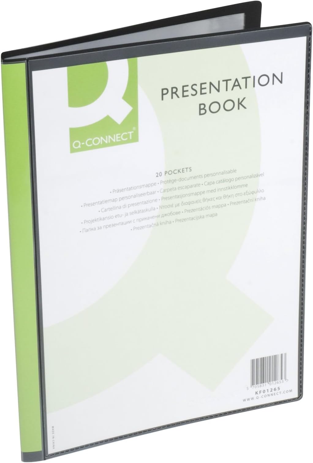Display Book QCONNECT With Front Cover Pocket PP A4 460 Micron 20