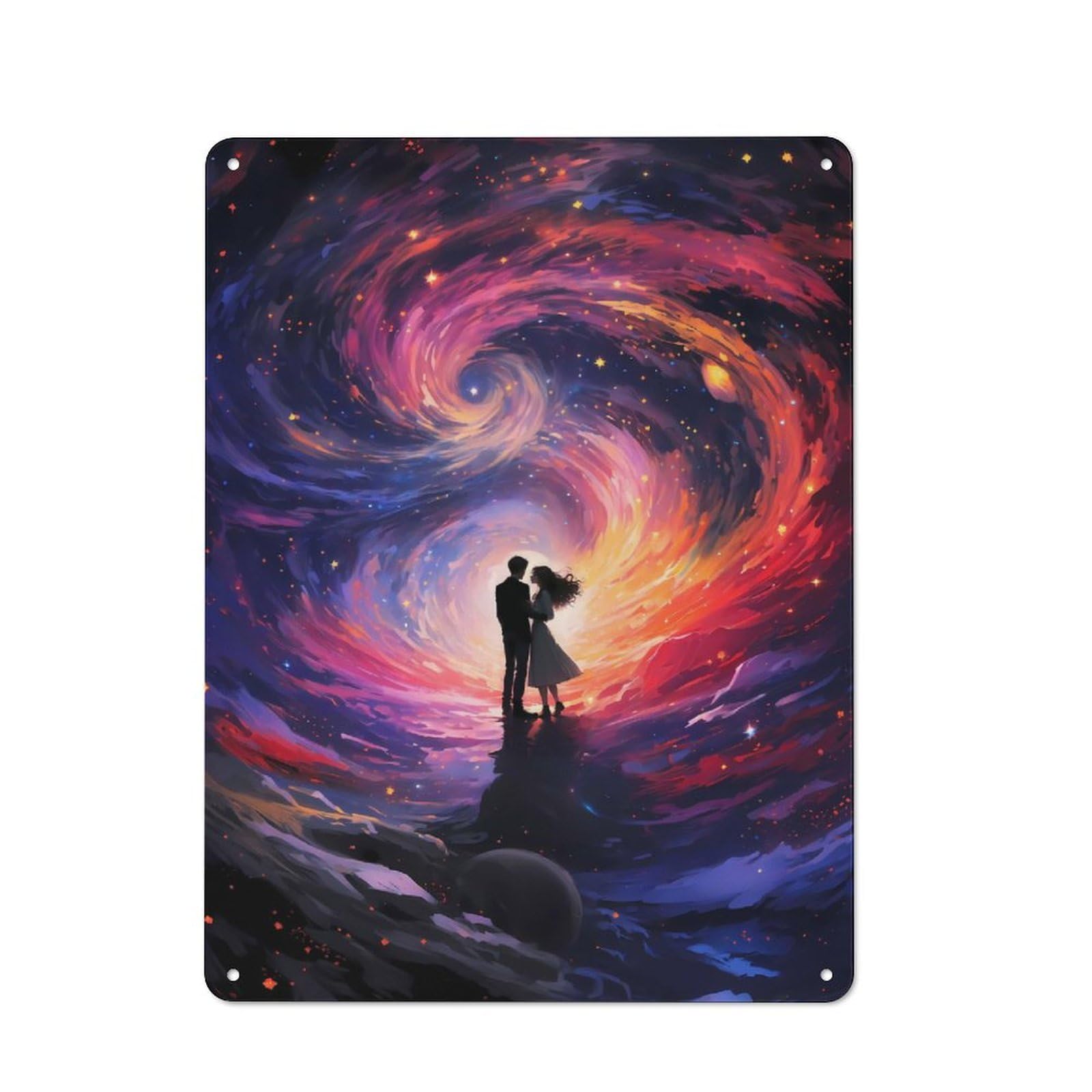 Junmoney Style-4 Game Room Infinite Love Tin Wall Sign, Wall Decor For Office, Study, Game Room Or Hobby Space, 40X30cm