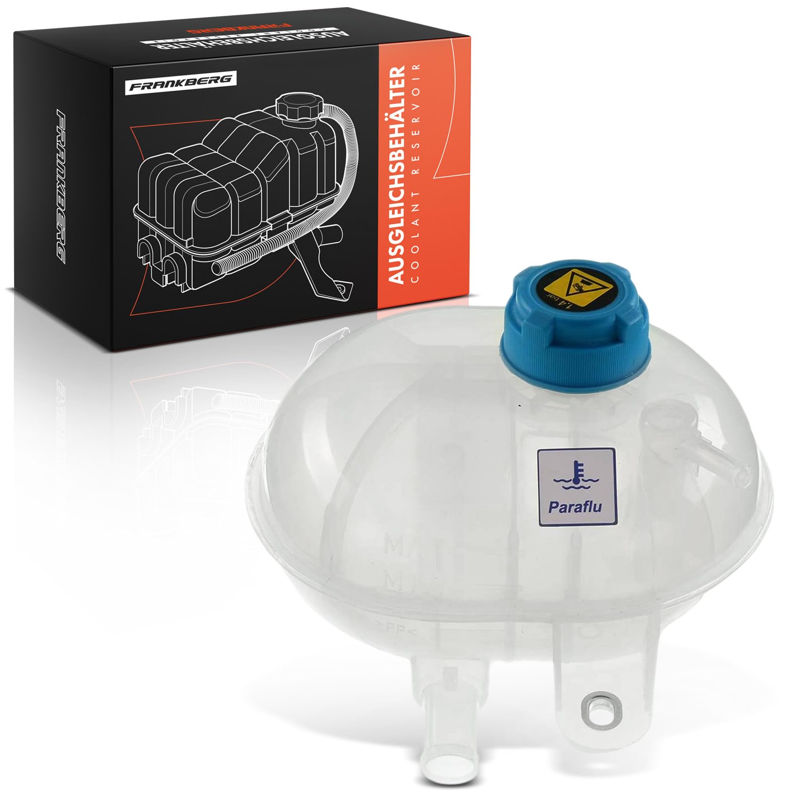 Frankberg Serbatoio di Espansione Refrigerante Intestazione Serbatoio Raffreddamento Compatibile con KA RU8 1.2 169 1.2 169 1.1 169 1.2 4x4 169 1.2 Natural Power Replace# 51956876