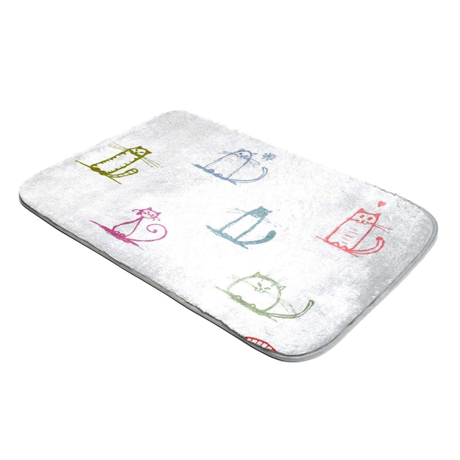 Tapis à poils longs ultra doux fausse fourrure chat multicolore chambre