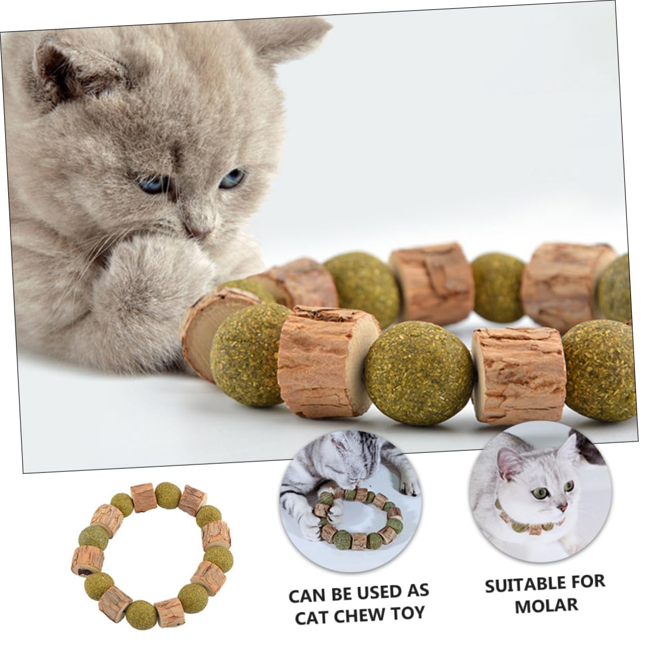 Puxulyiz Freezed Dried Cat Chew Sticks Raw Bone Favor, Cat Teething Sticks for Teeth Cleaning, Edible Cats Chew Toys for Fresh Breath