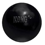 Extreme Ball with Hole - Fetch Toy - Durable Dog Toy for Training, Interactive Playtime & More - Natural Extreme Rubber Ball - Black - for Large/Medium Dogs
