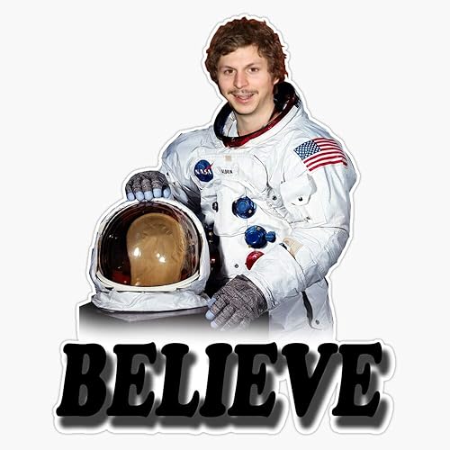 Etiqueta engomada impermeable de vinilo de Michael Cera Believes in You de EMC Graphics para coche, portátil de pared y ventana de parachoques de 5"
