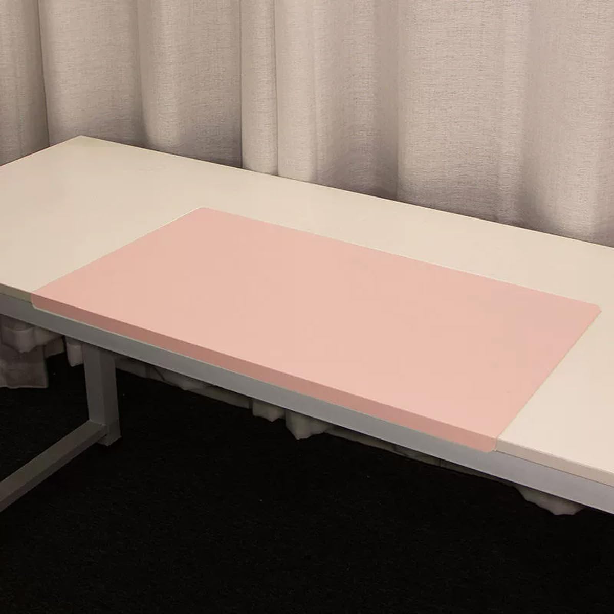 Desk Pad with Edge Protection, PU Leather Desk Mat, Waterproof Non-Slip Table Pad Durable Desk Writing Mat for Office Work Home Typing Game (Pink,70x35cm)