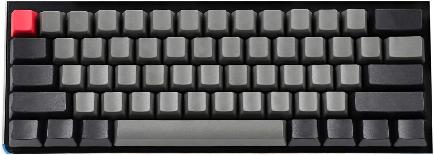 NPKC Black Gray Mixed Dolch Thick PBT 104 87 61 Keycaps OEM Profile Key caps for MX Mechanical Keyboard (61 Blank)
