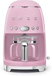 Smeg 50's Retro Style Drip Filter Coffee Machine, 10 Cups Capacity, Auto-Start, Keep Warm Funtion, Pastel Green, DCF02PGUS