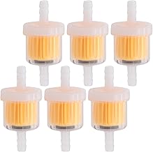 6PCS 1/4 Inch Gas Inline Fuel Filters, with magnet, Universal for Stratton Small Engine, Kohler, Kawasaki, Birggs, John Deere, Gasoline Generator Lawn Mower Motorcycle
